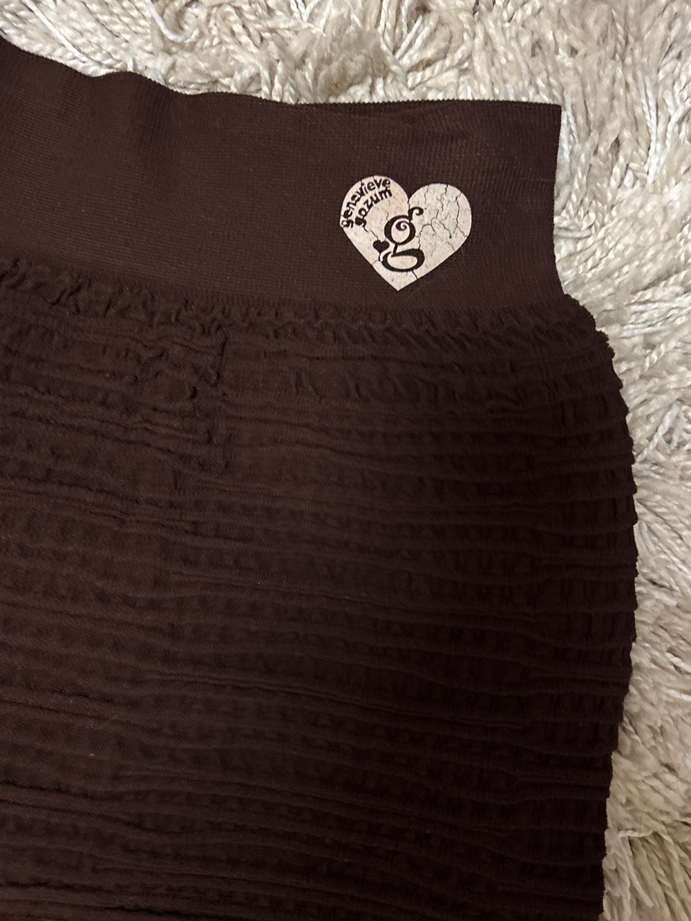 Garage Y2K scrunch brown mini skirt - Picture 2 of 3